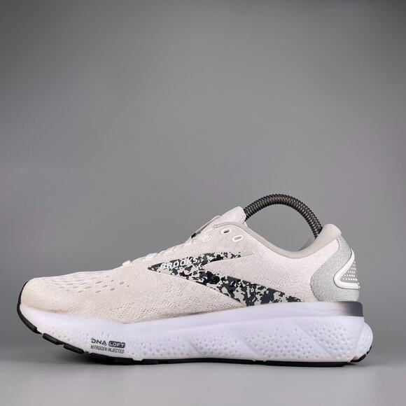 Brooks Ghost 16 Women's 8.5 B White Camo Running Athletic Workout Sneaker Casual - Picture 7 of 9